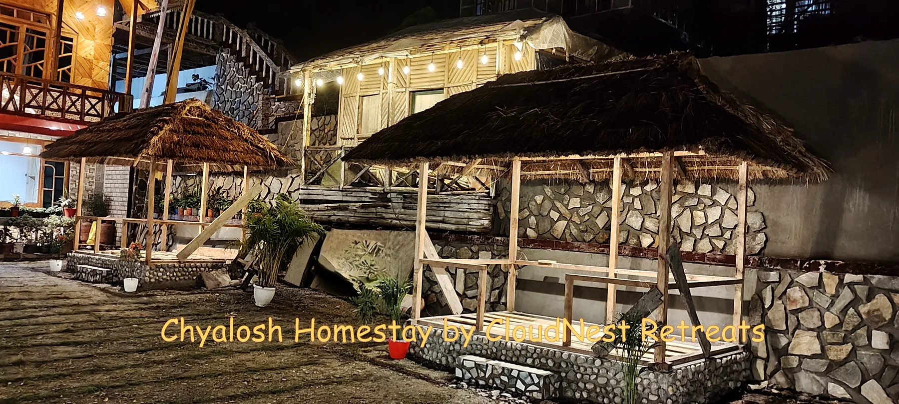 Outdoor area at Chyalosh Homestay