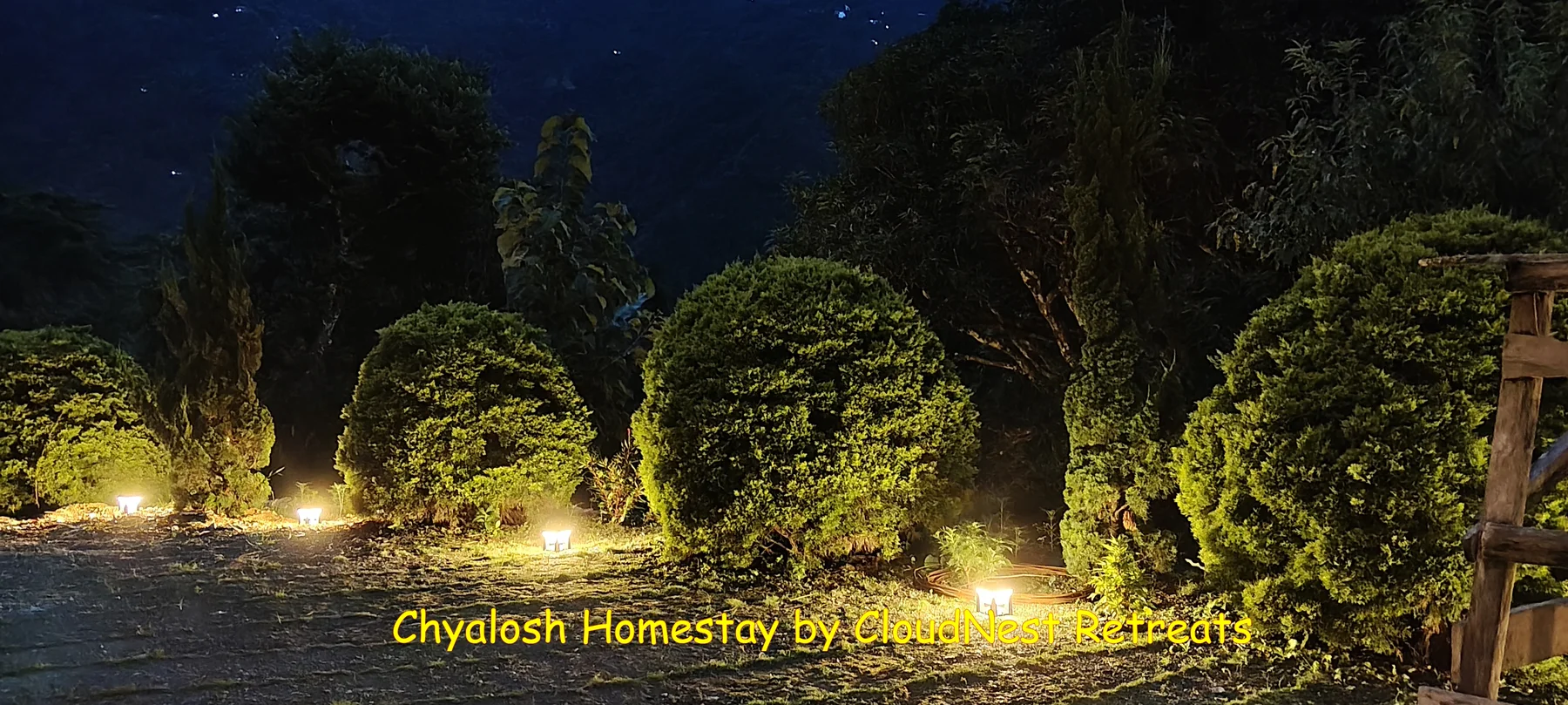 Outdoor area at Chyalosh Homestay